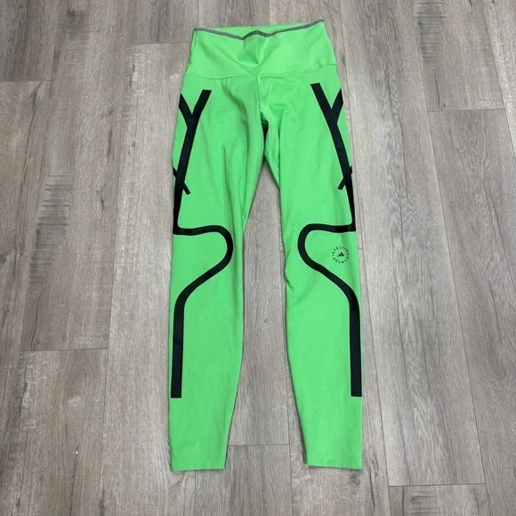 Adidas By Stella McCartney 
Truepace High-Rise Stretch Leggings Green Size S - Picture 3 of 11